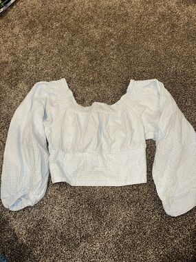 Arizona Jean co blue gingham top